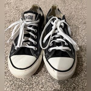 Converse Black and White Low-Top Canvas Sneakers